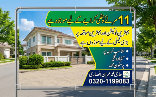 11 Marla kothi for rent