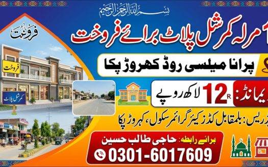 1 Marla corner shop for sale