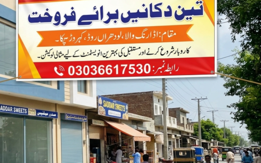 تین دکانیں برائے فروخت